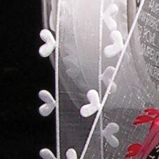 The Ribbon People White Heart Edged Organdy Craft Ribbon 1.5&#x22; x 44 Yards