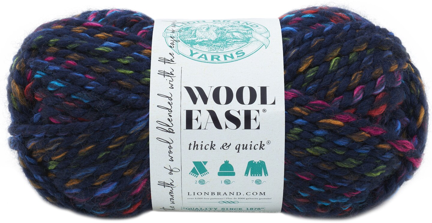 Lion Brand Wool-Ease Thick &#x26; Quick Yarn-City Lights Stripes