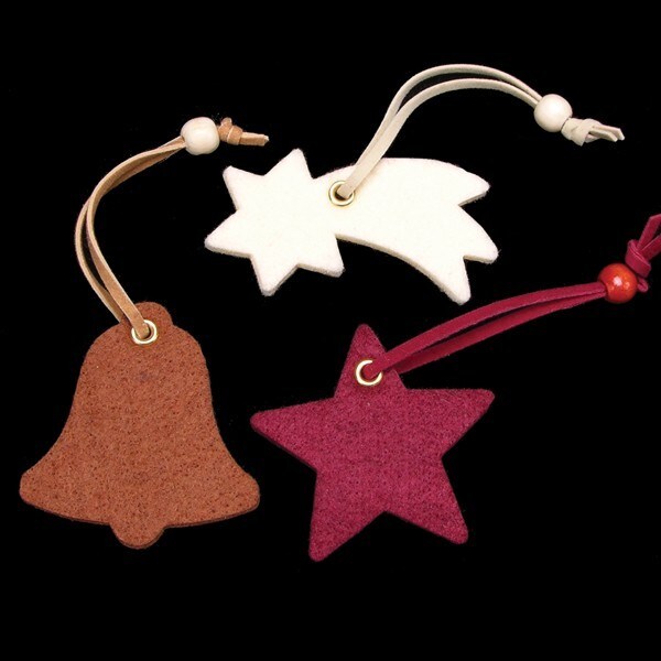 The Ribbon People Club Pack of 42 Star, Bell, and Shooting Star Assorted Colors Felt Ornaments