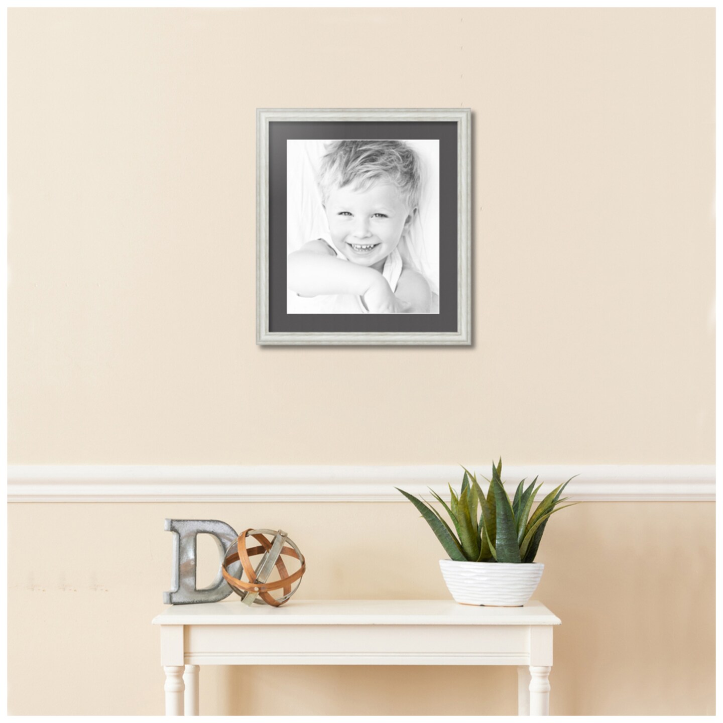 ArtToFrames 18x20" Matted Picture Frame with 14x16" Single Mat Photo Opening Framed in 1.25" White and 2" Mat (FWM-4098-18x20)