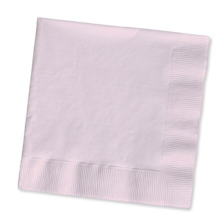Party Central Club Pack of 240 Blush Pink 2-Ply Disposable Beverage Napkins 5&#x22;