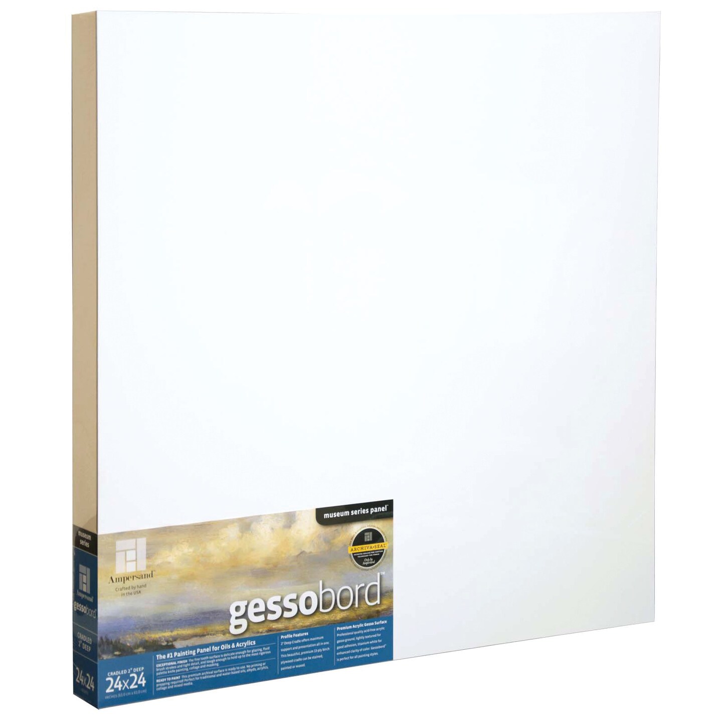 Ampersand Art Gessobord, Cradled, 2" Profile, 24" x 24" Michaels