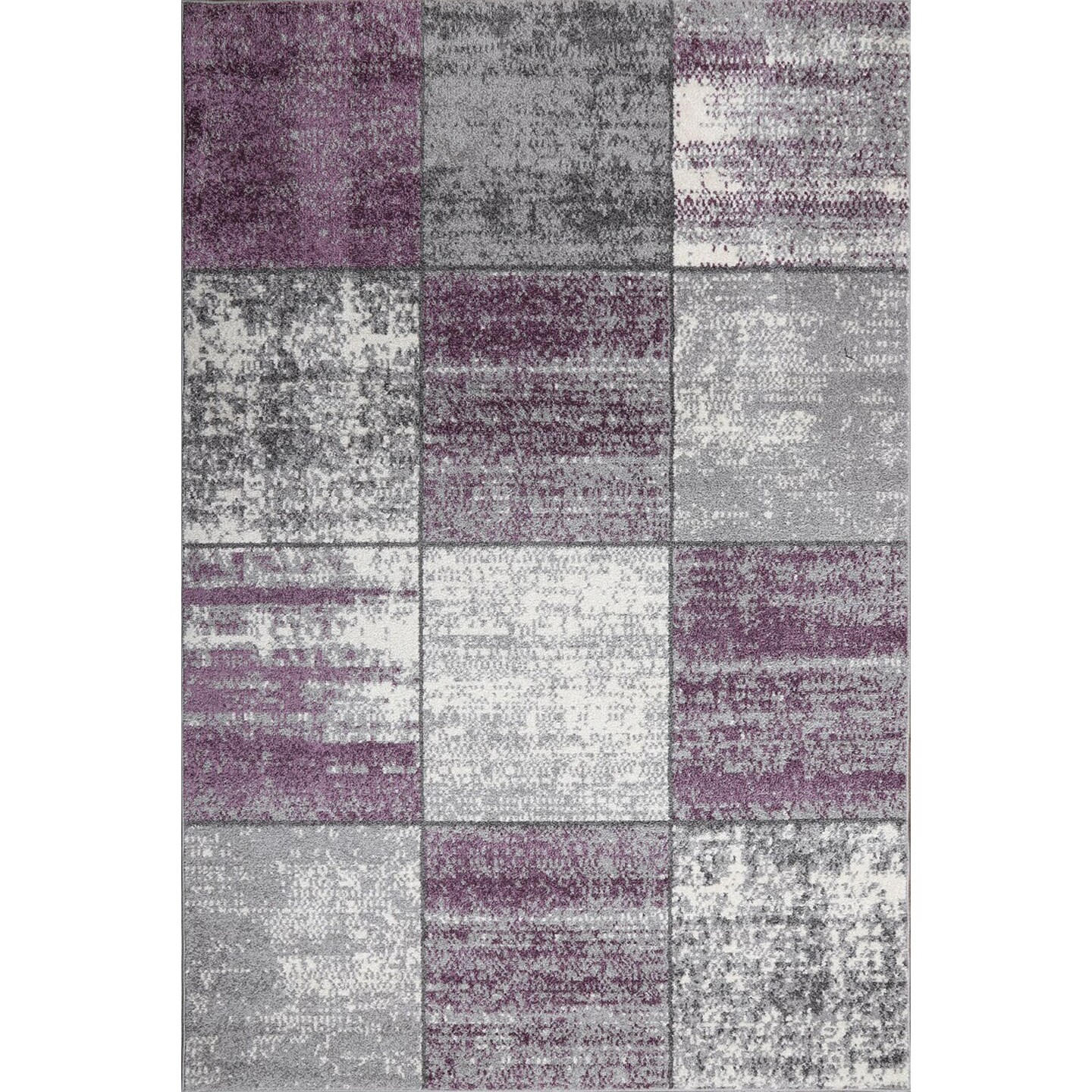 L&#x27;baiet Bohemian, Eclectic Lyanna Purple Scatter Area Rug