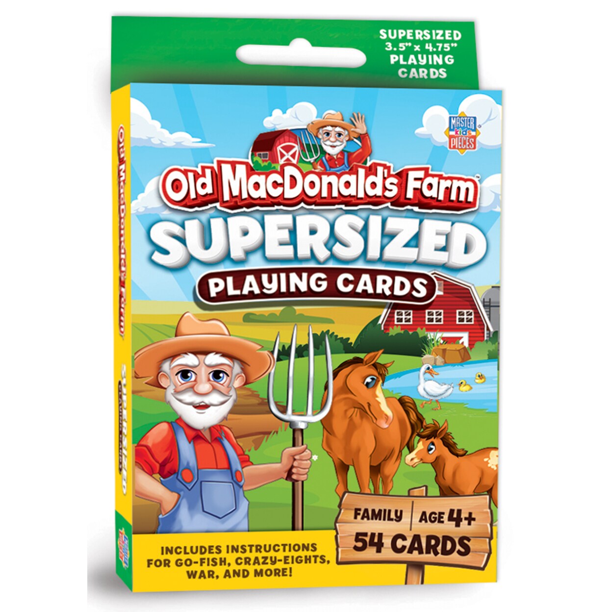 Masterpieces Kids Games - Old MacDonald's Farm - Supersized Playing Cards