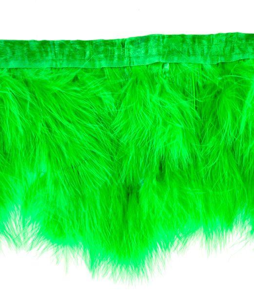 Belagio Feather Trim, 8&#x22; Wide, 2-Yard Piece, Emerald Green
