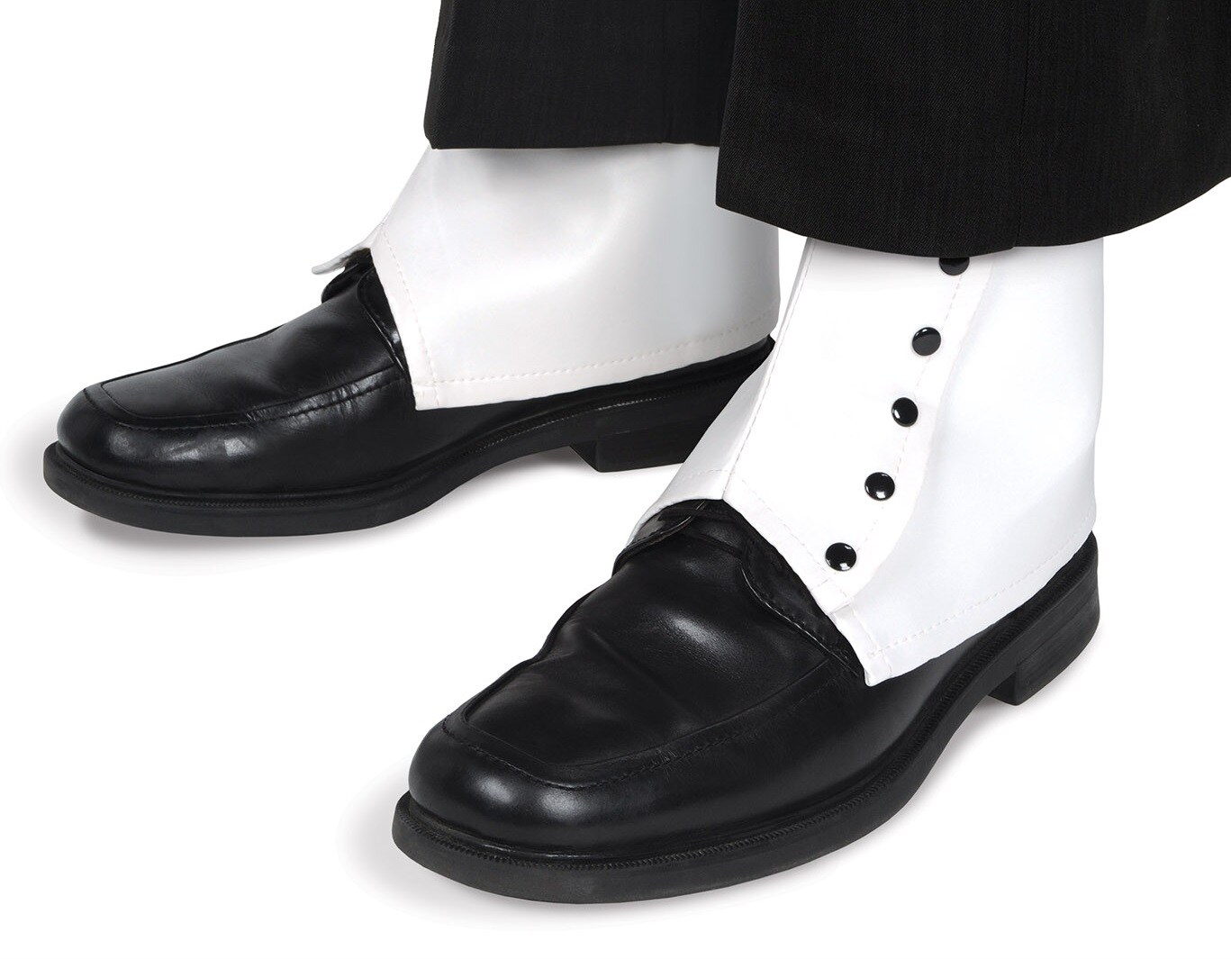 Beistle Club Pack of 12 White 1920&#x2019;s Spats Costume Accessory 8&#x201D;