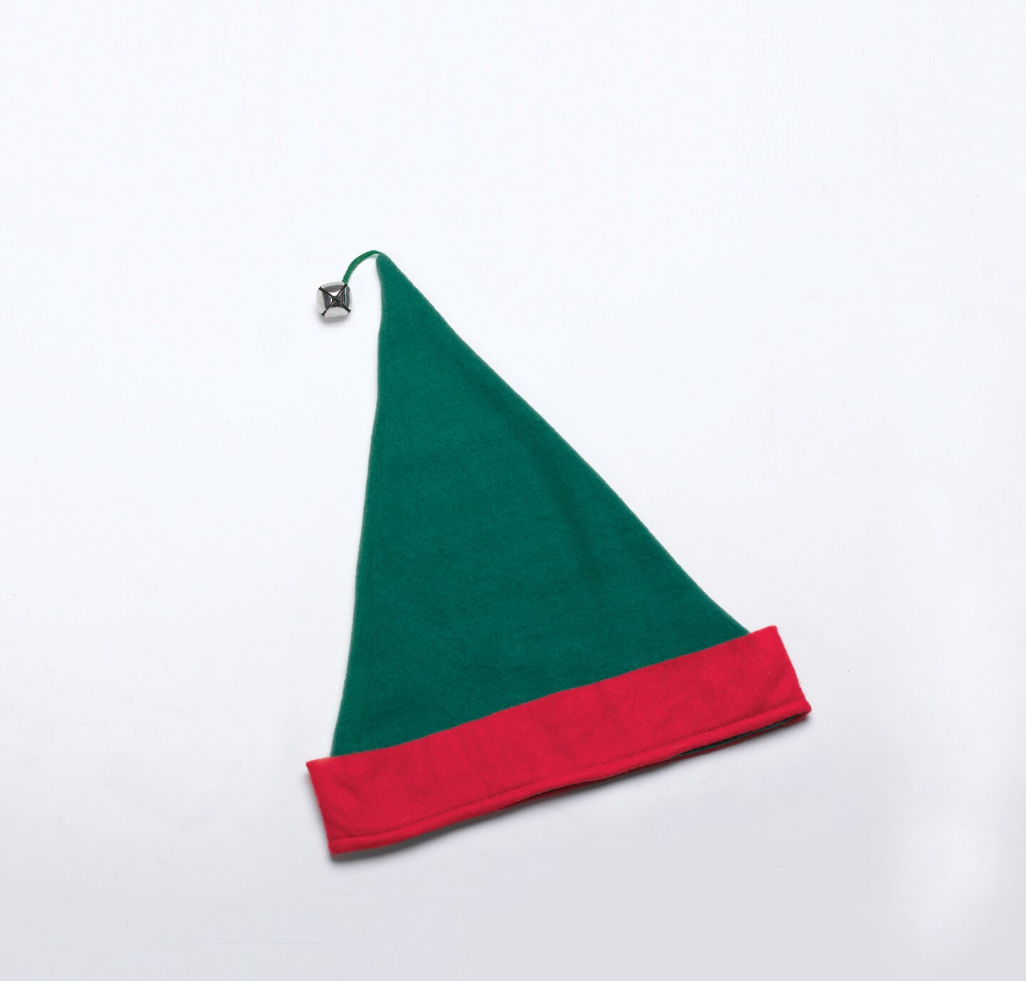 The Costume Center Red and Green Christmas Elf Hat with Jingle Bell – One Size Fits Most