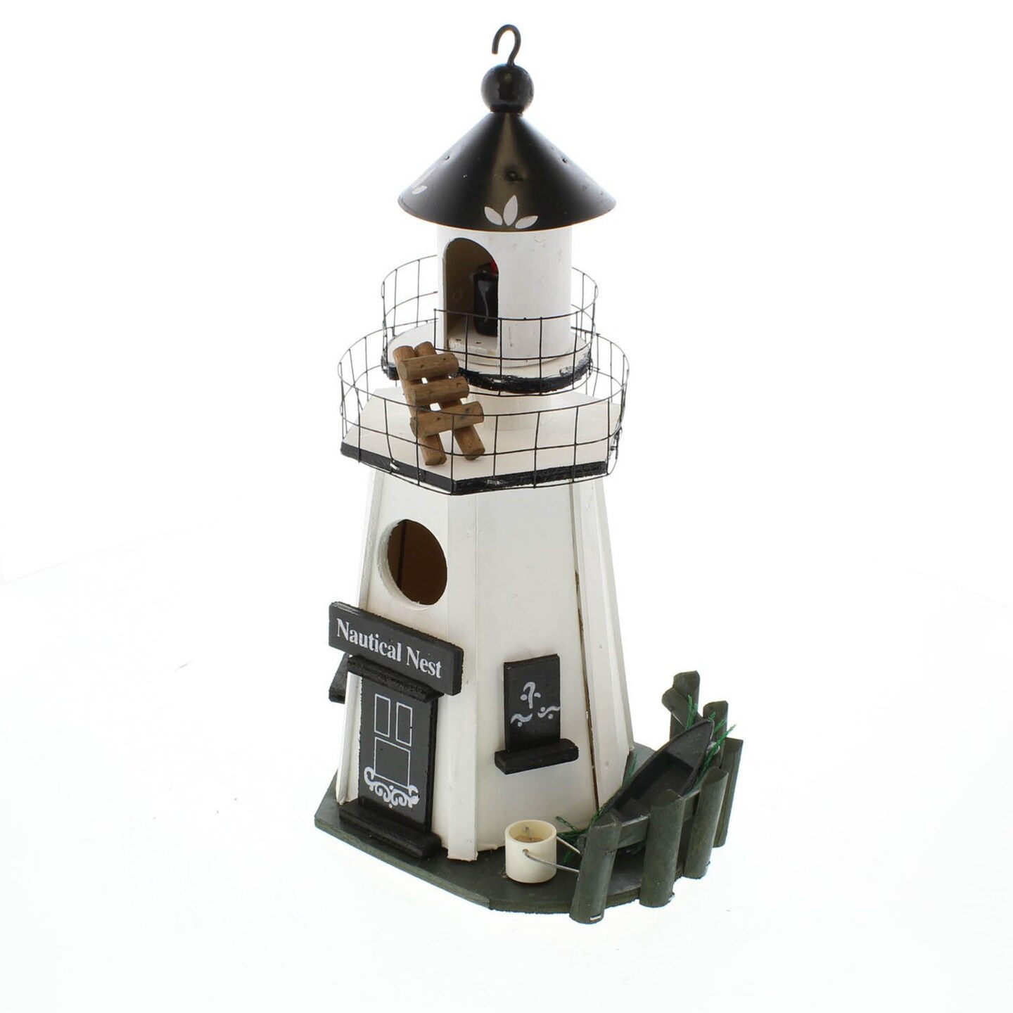 Songbird Valley Home Decorative Nautical Nest Wood Lighthouse Bird House
