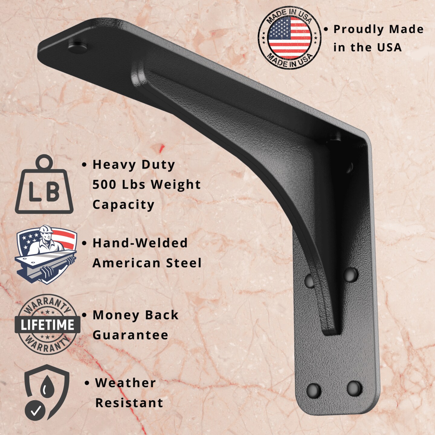 Gladiator Heavy Duty Granite Countertop Support Brackets