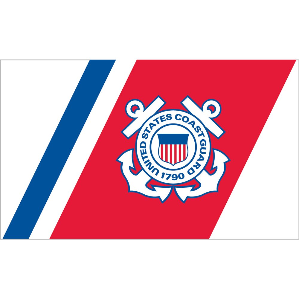 Patriotic United States Coastal Guard Flag (3ft x 5ft)