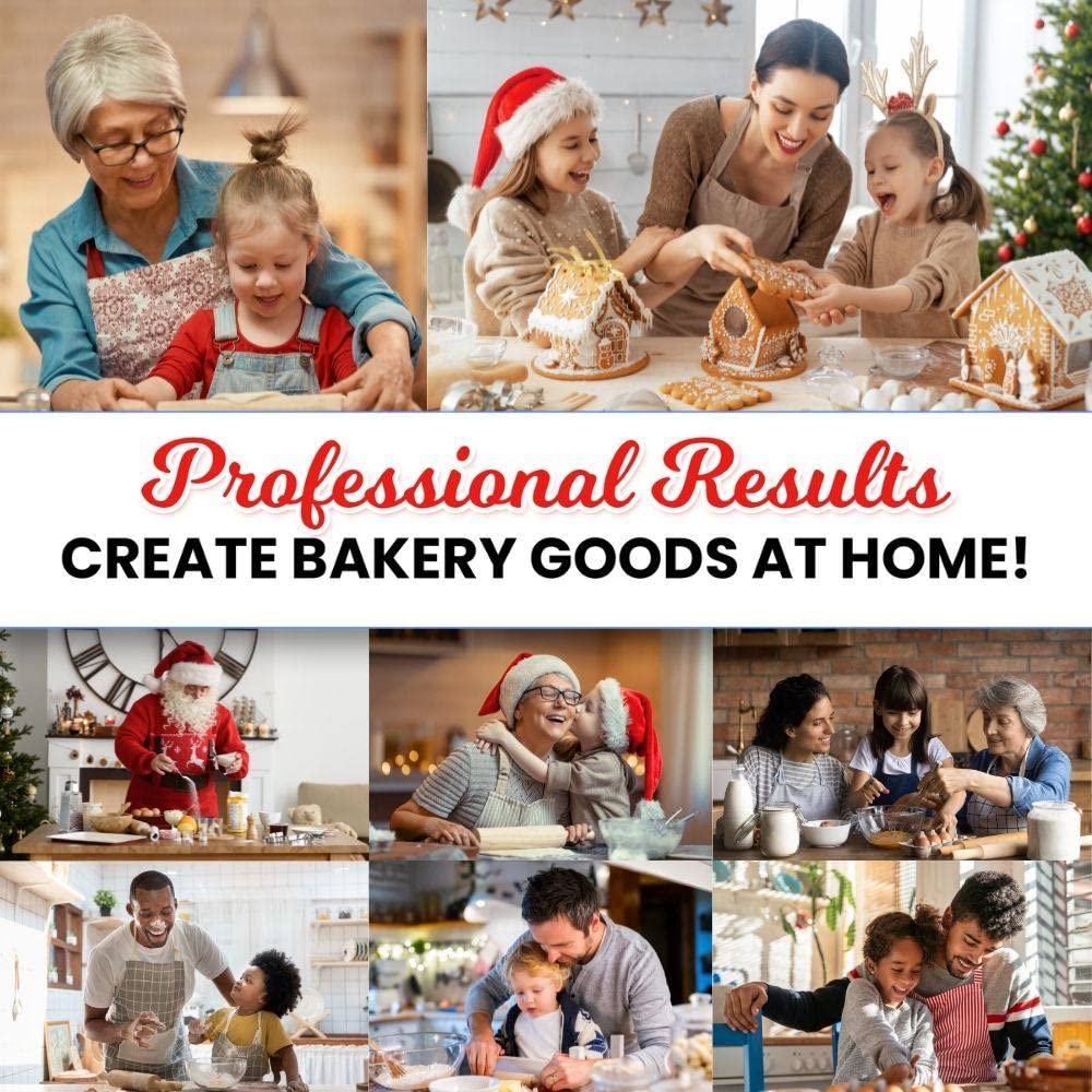 CookieCutter.com Construction 4 Piece Cookie Cutters Set, Bulldozer, Dump Truck, Tow Truck, Traffic Cone, Tin Plate Steel, USA