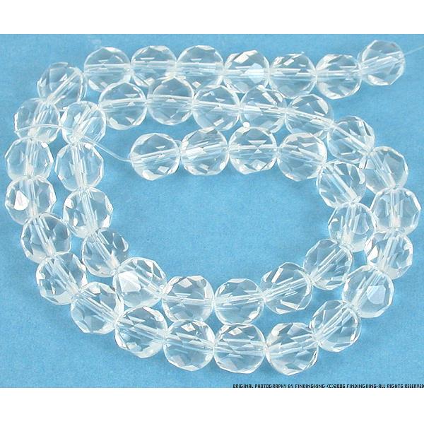 8 Strands Chinese Crystal Fire Polished Beads Various Shapes Light Colors, Clear