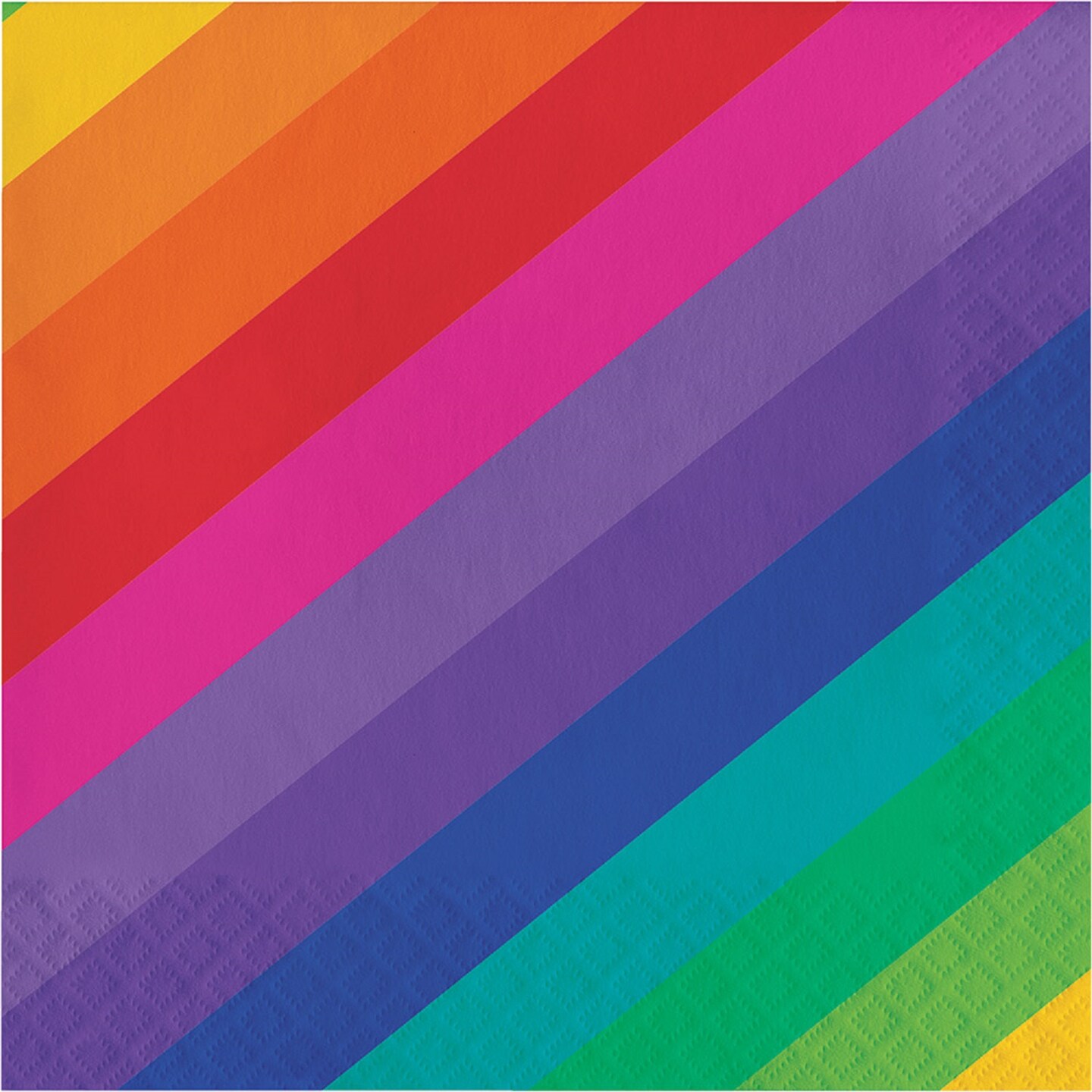 Party Central Club Pack of 192 Vibrantly Colored Rainbow Elegance Disposable Lunch Napkins 6.5&#x22;