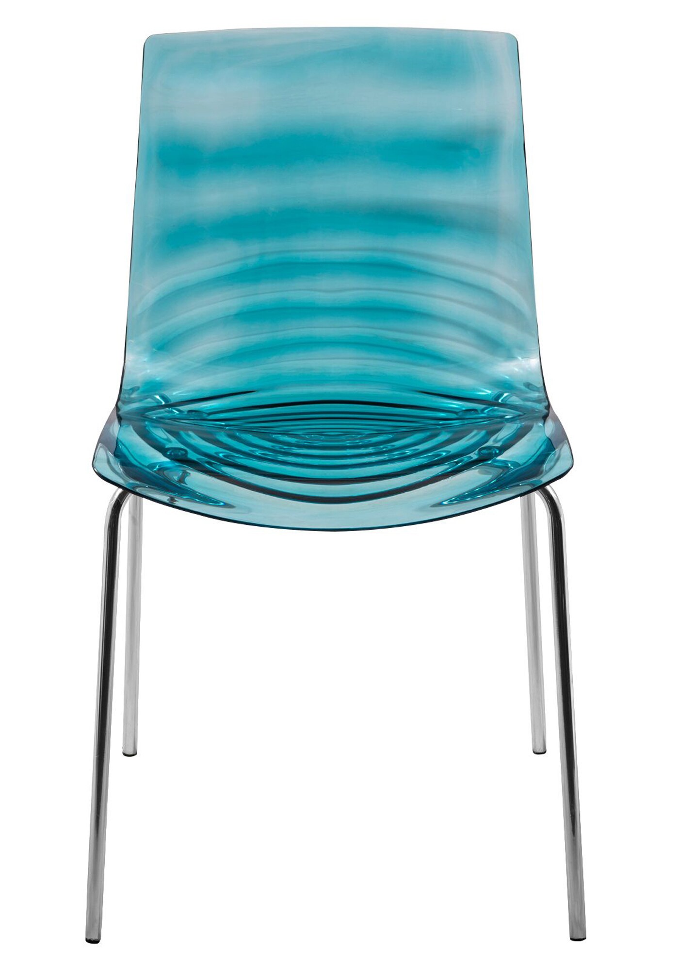 LeisureMod Astor Water Ripple Design Dining Chair