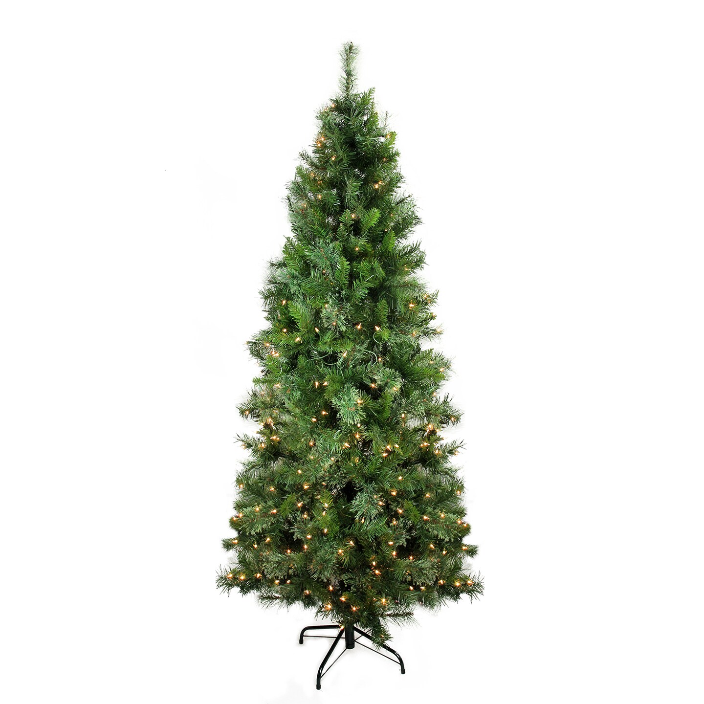 Northlight Pre-Lit Medium Mixed Cashmere Pine Artificial Christmas Tree - 7.5&#x27; - Clear Lights