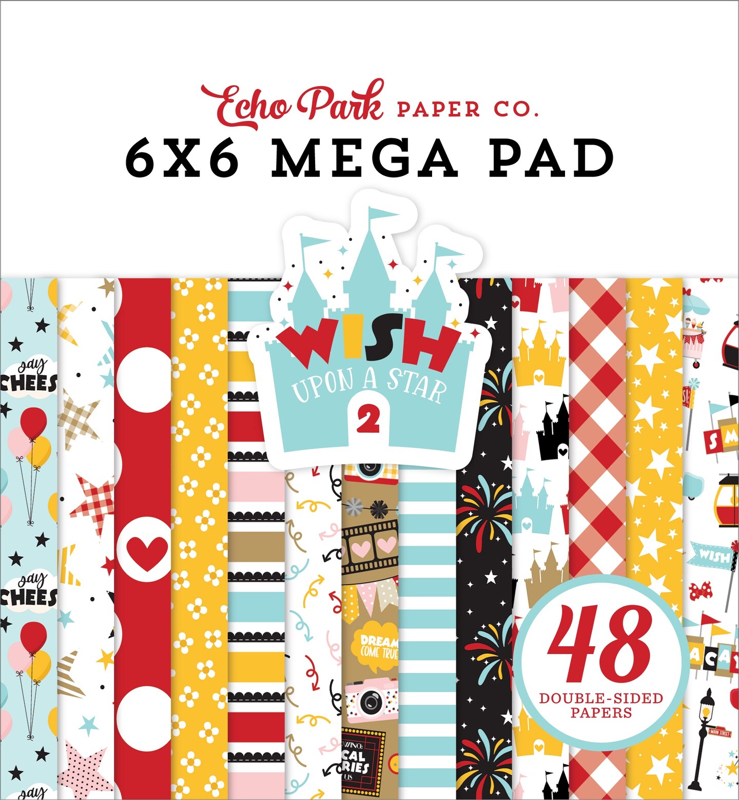 Echo Park Double-Sided Mega Paper Pad 6&#x22;X6&#x22; 48/Pkg-Wish Upon A Star 2