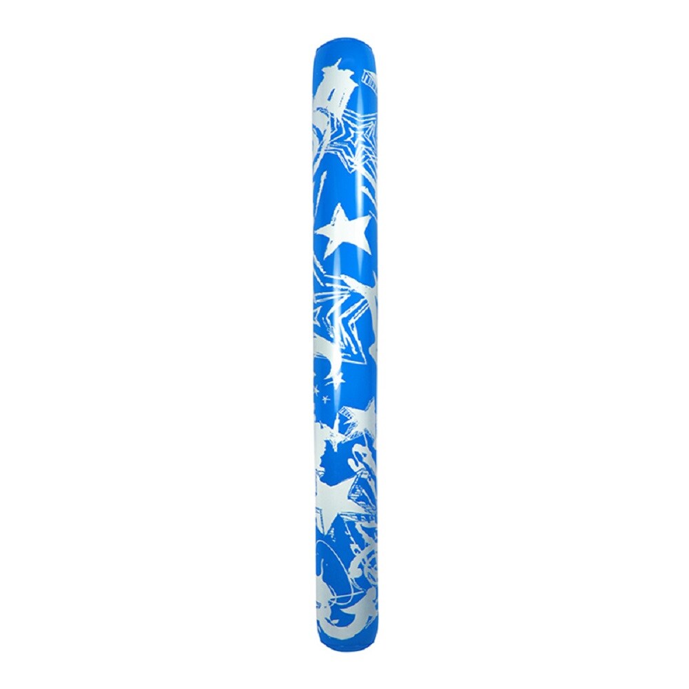 Swim Central 60" Blue and White Inflatable Graffiti Art Swimming Pool Noodle