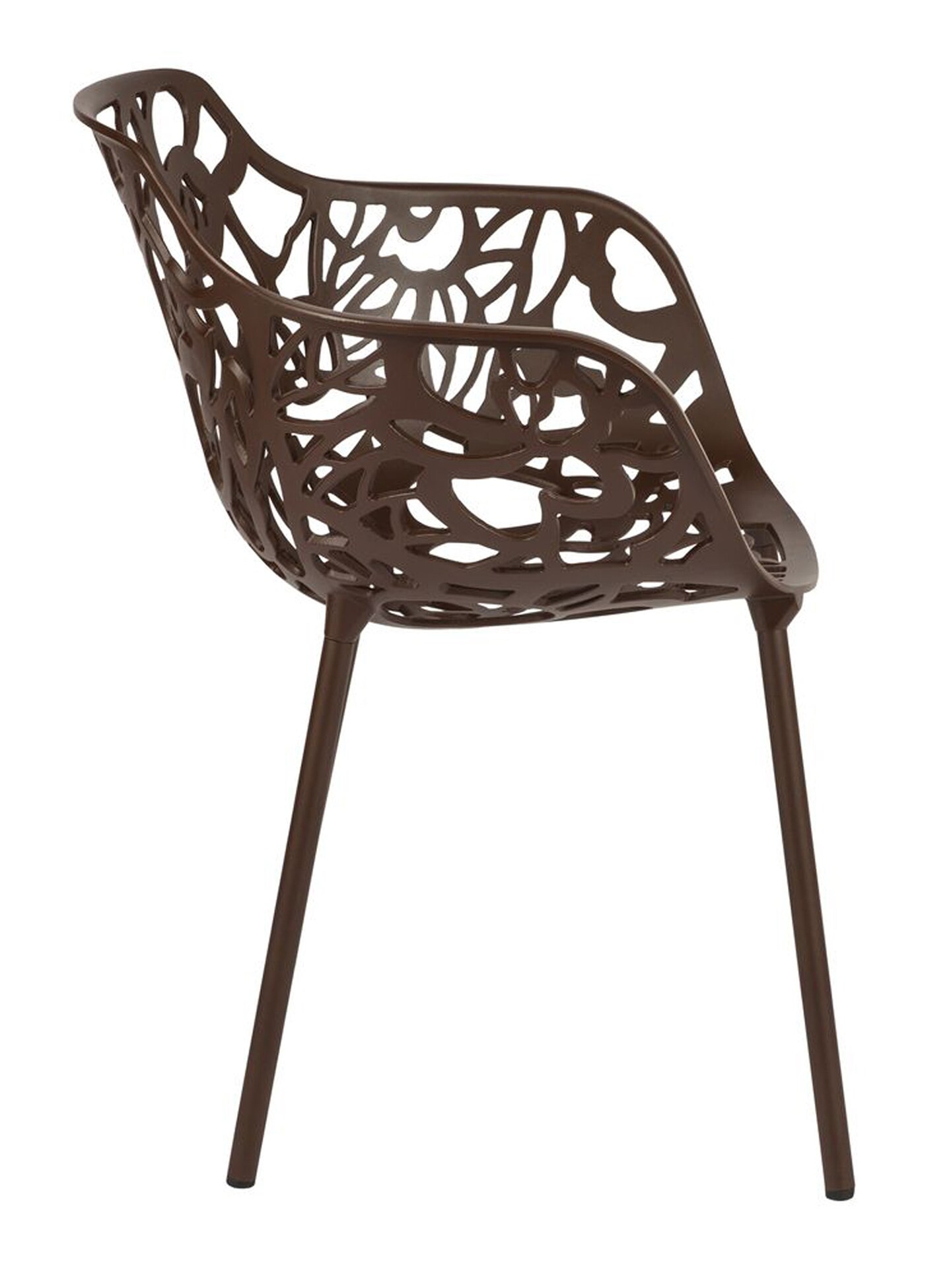 LeisureMod Modern Devon Aluminum Armchair, Set of 2