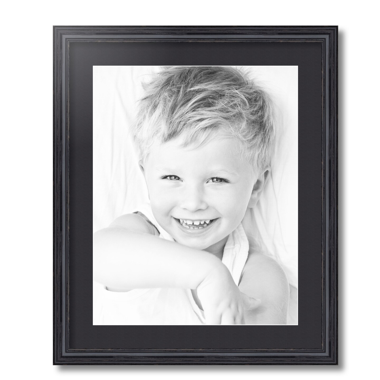 ArtToFrames 19x23" Matted Picture Frame with 15x19" Single Mat Photo Opening Framed in 1.25" Black and 2" Mat (FWM-4083-19x23)