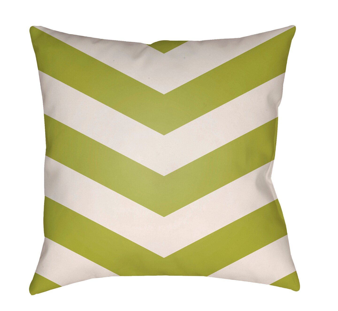 Tiwari Home 16" Lime Green and White Chevron Square Throw Pillow Cover