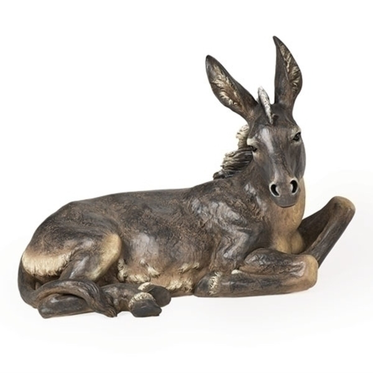 Roman 27&#x22; Seated Donkey Nativity Christmas Outdoor Garden Statue