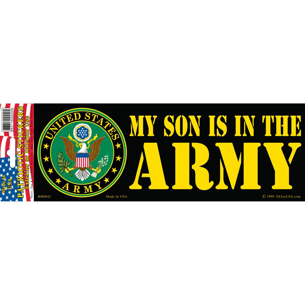 My Son Is In The U.S. Army Bumper Sticker 3-1/4&#x22;X9&#x22;