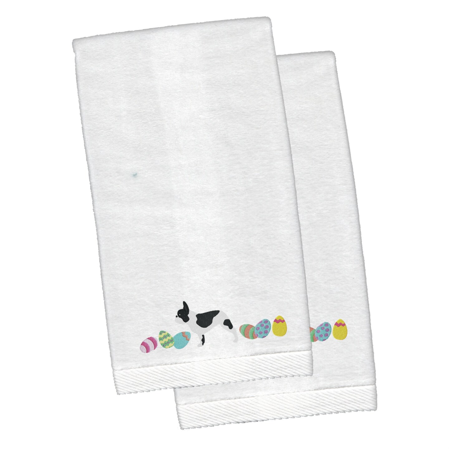 &#x22;Caroline&#x27;s Treasures French Bulldog Easter Emboidered Hand Towels, 26hx16w, Multicolor&#x22;