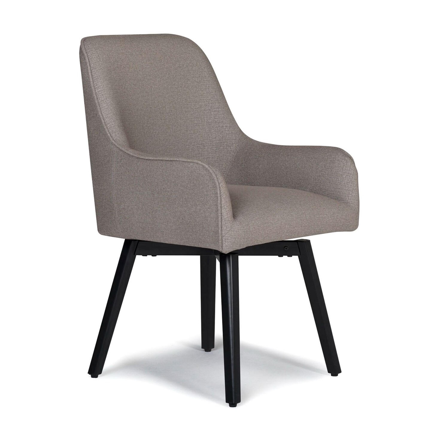 Studio Designs Home Spire Luxe Swivel Dining / Office Chair with Arms and Metal Legs in Camel Brown