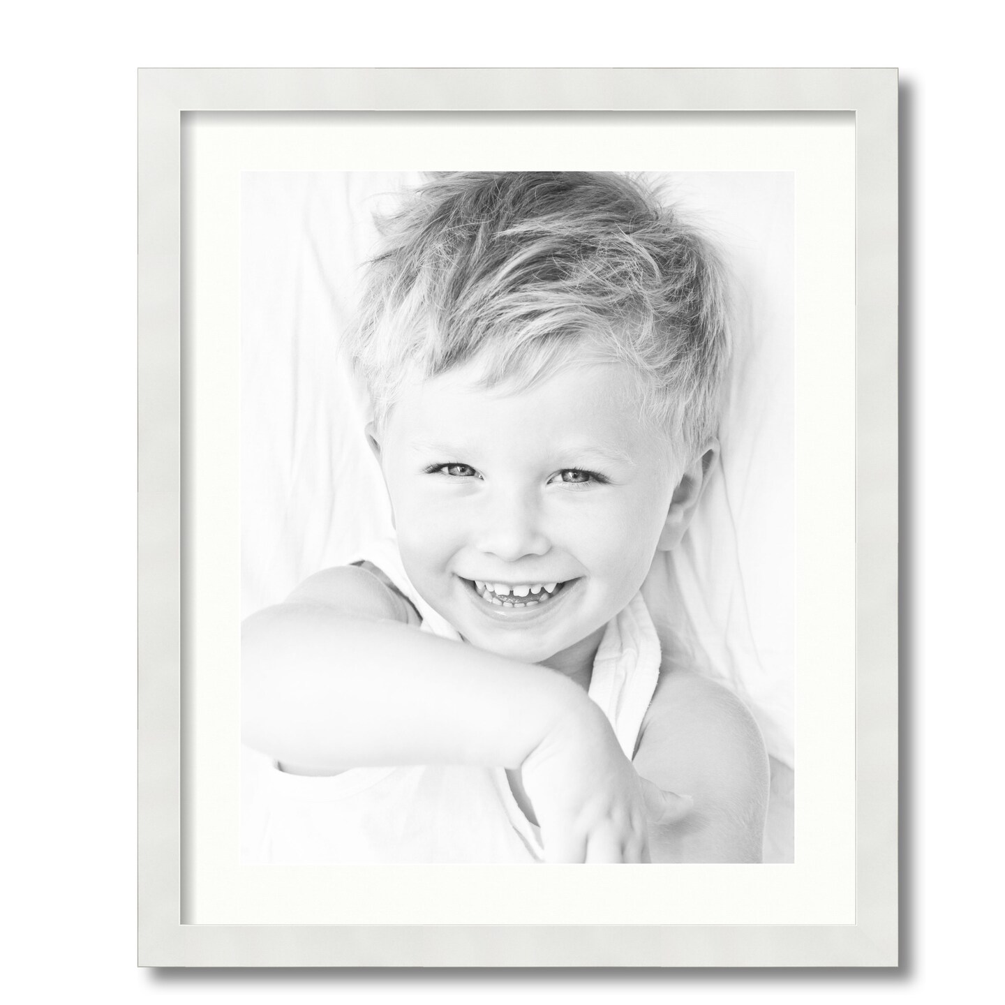 ArtToFrames 20x24&#x22; Matted Picture Frame with 16x20&#x22; Single Mat Photo Opening Framed in 1.25&#x22; White and 2&#x22; Mat (FWM-3966-20x24)