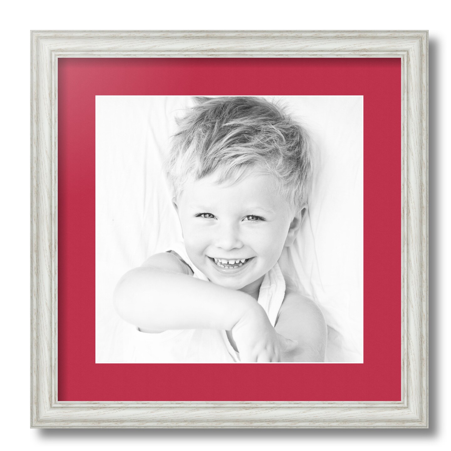 ArtToFrames 16x16&#x22; Matted Picture Frame with 12x12&#x22; Single Mat Photo Opening Framed in 1.25&#x22; White and 2&#x22; Mat (FWM-4098-16x16)