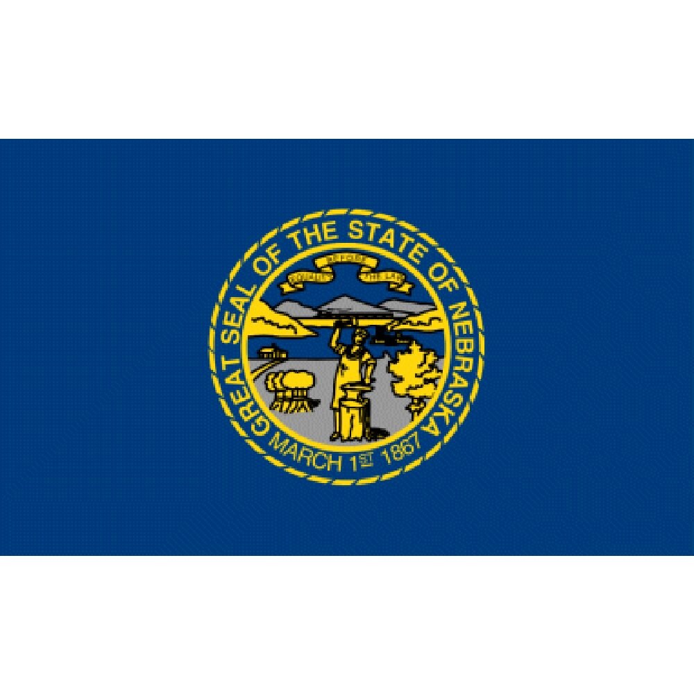 Nebraska Flag with Grommets 3ft x 5ft