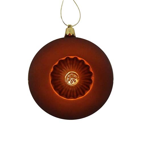 DAK 6ct Burnt Orange Shatterproof Matte Christmas Ball Ornaments 4&#x22; (100mm)
