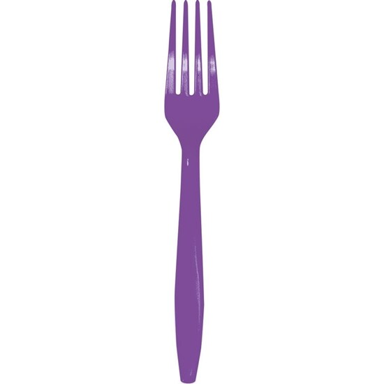 Party Central Club Pack of 288 Amethyst Premium Heavy-Duty Plastic Party Forks