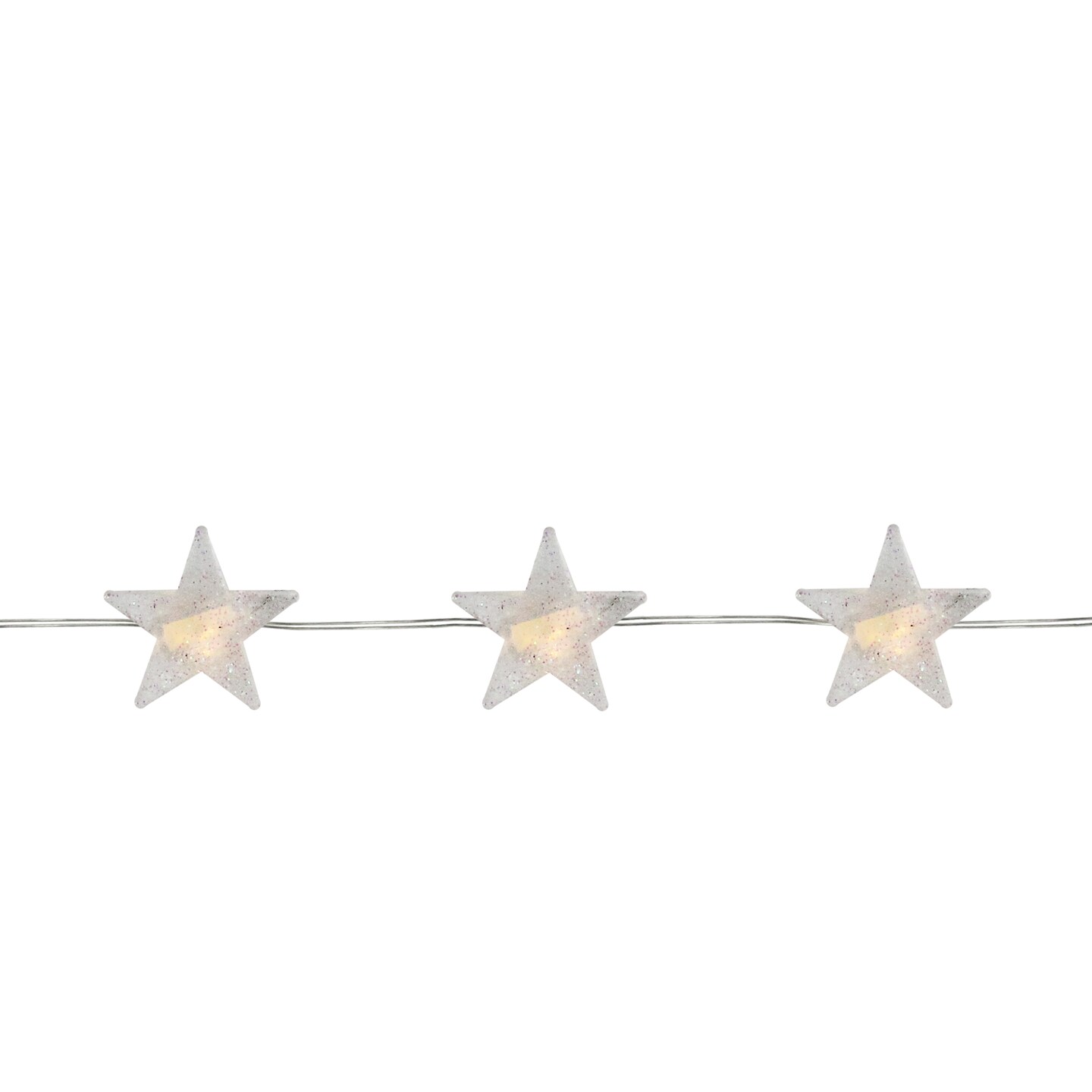 Northlight 20-Count Warm White LED Micro Star Fairy Christmas Lights - 6.25 ft Clear Copper Wire