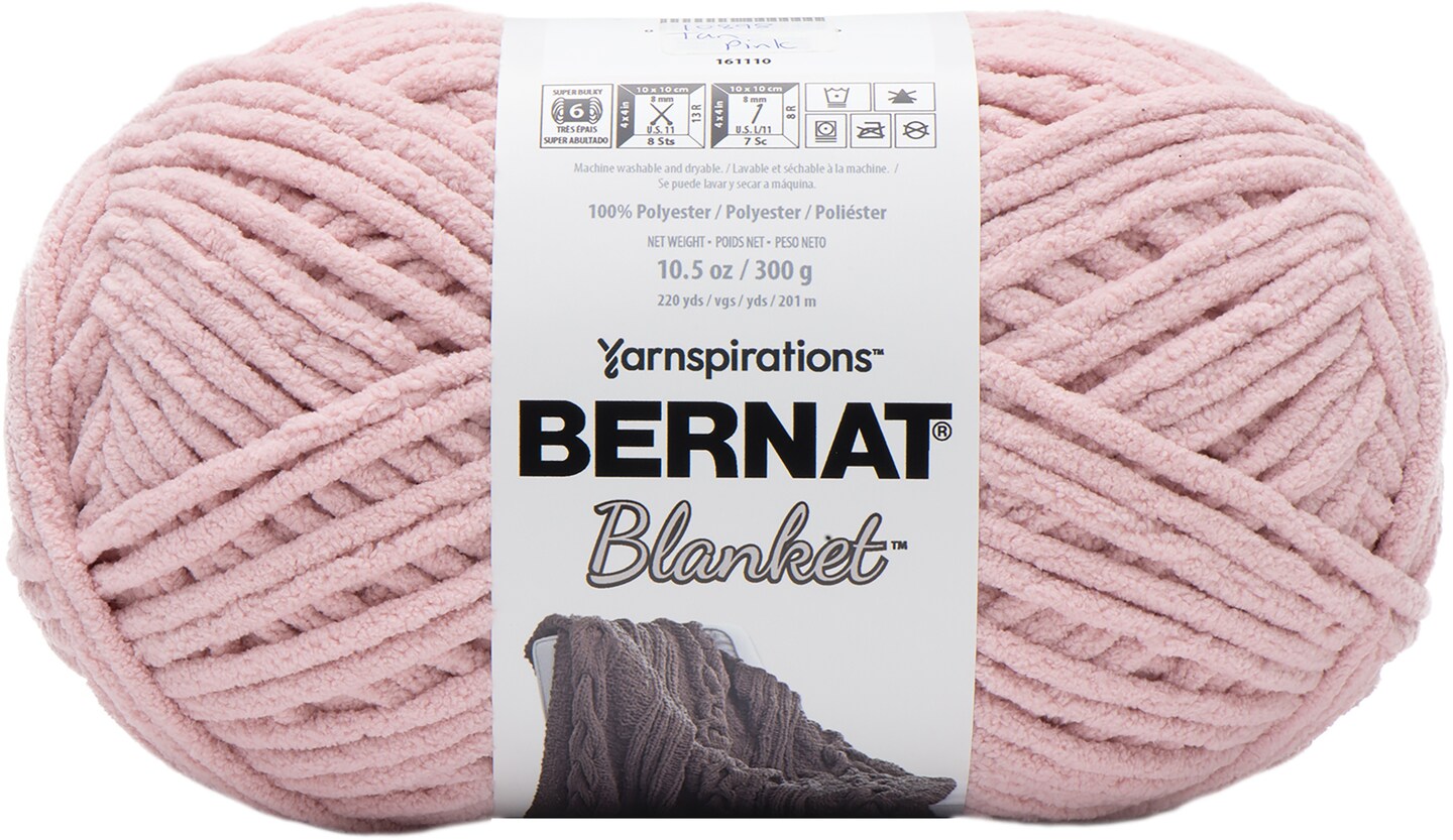 Bernat Blanket Big Ball Yarn-Tan Pink