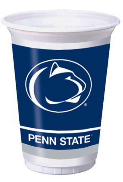 Party Central Club Pack of 96 NCAA Penn State Nittany Lions Disposable Plastic Drinking Party Tumbler Cups 20 oz.