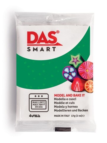 Das Smart Oven Bake Polymer Clay 57G Green Glitter