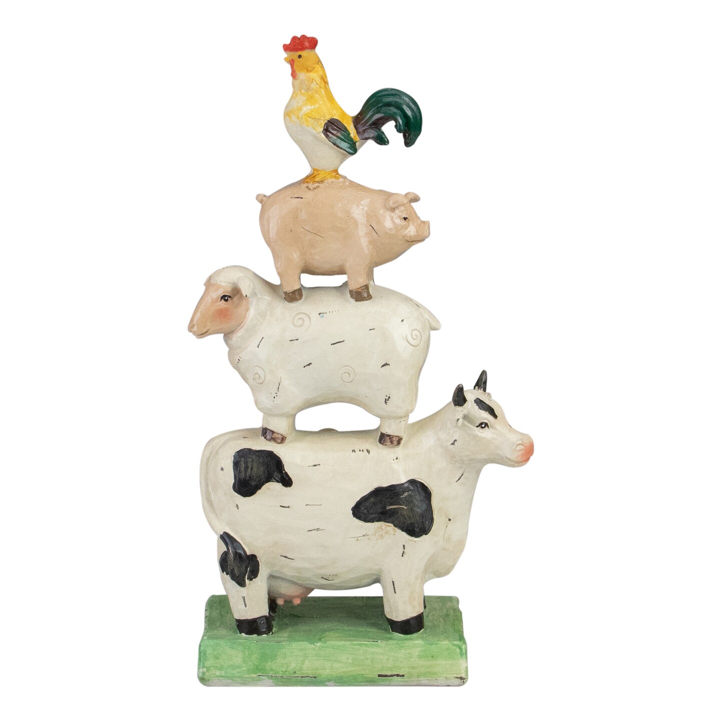 Northlight 11.5&#x22; Stacked Farm Animals Outdoor Garden Statue