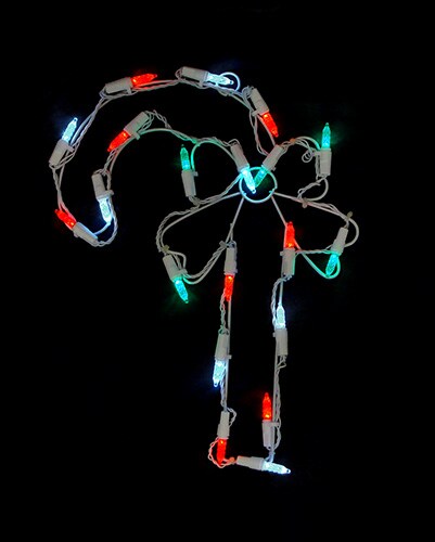 Battery Powered Christmas Window Decorations With Lighted LED