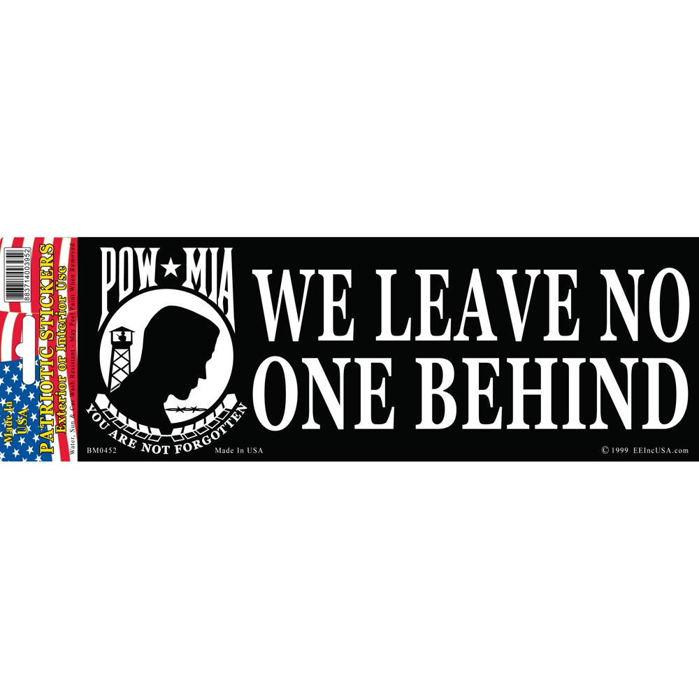 POW MIA American Flag Bumper Sticker 3-1/4&#x22;X9&#x22;