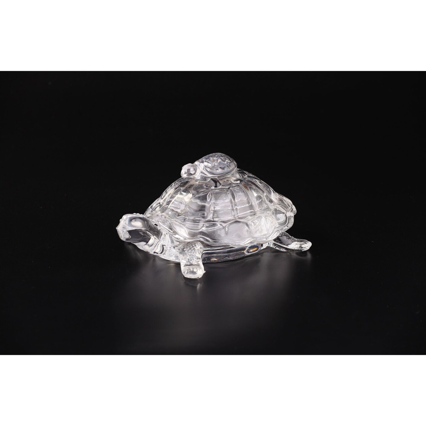 CC Home Furnishings 7&#x22; Clear Aquatic Glass Turtle Figurine