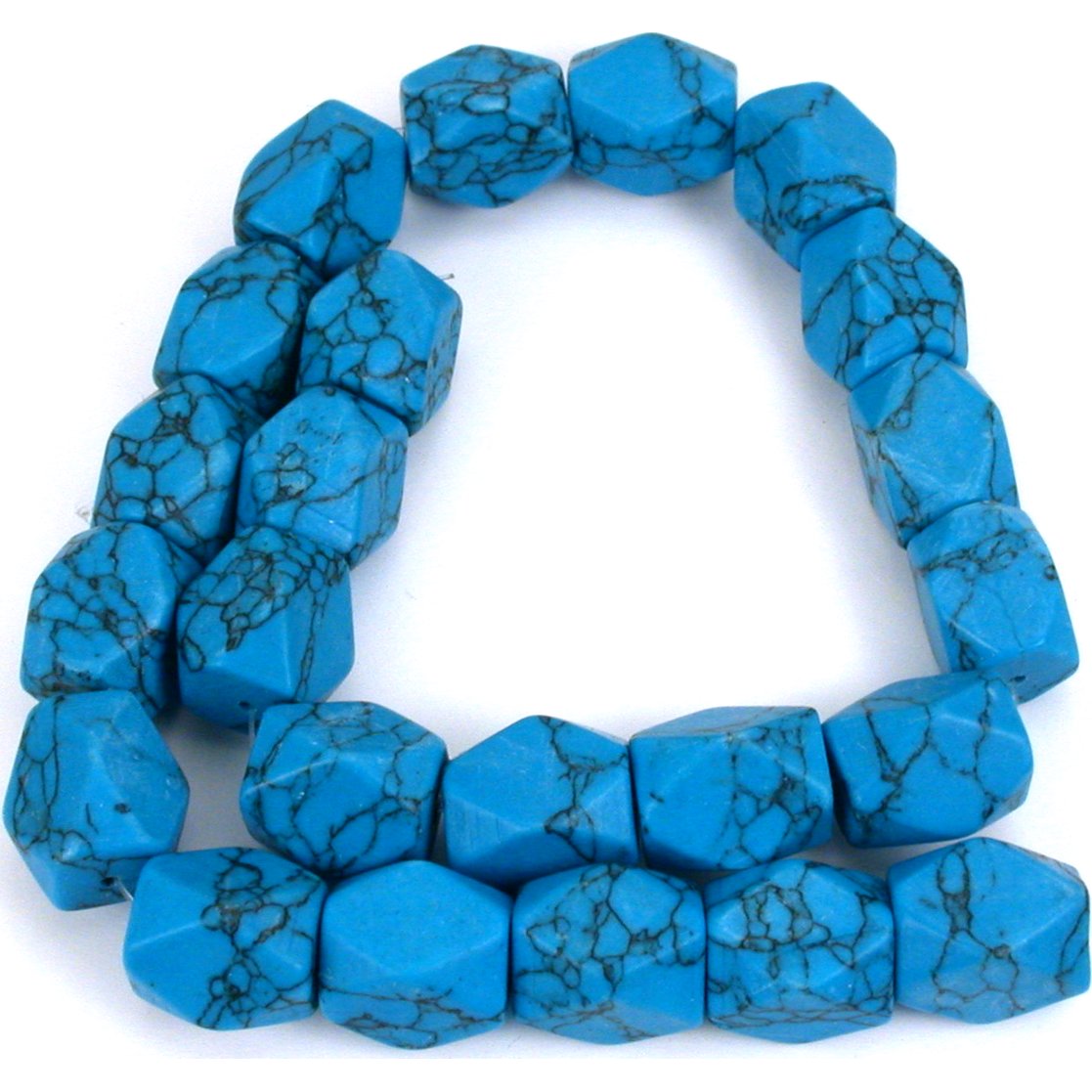 8 Strands Synthetic Turqoise Beads Various Shapes &#x26; Sizes
