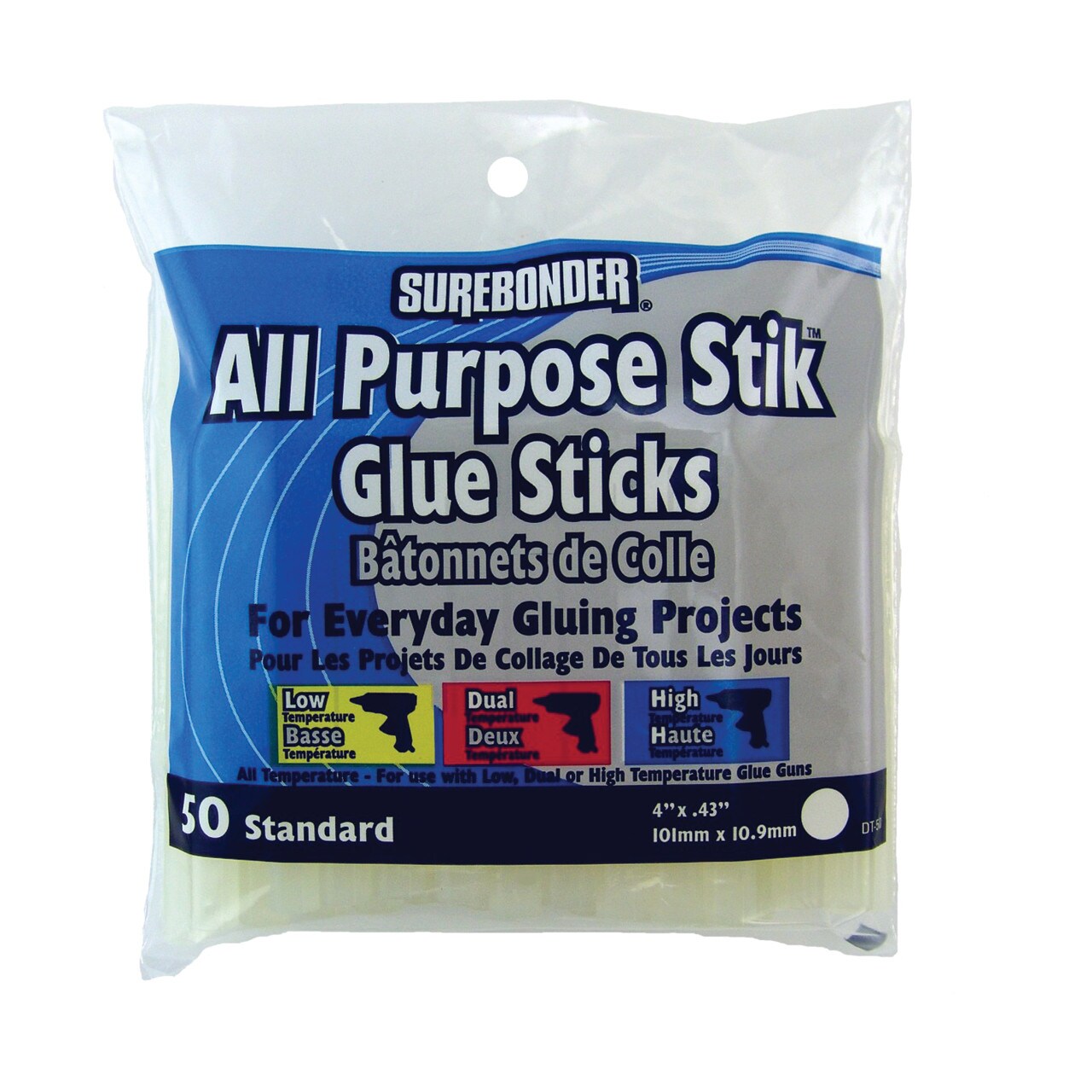 FPC Corporation All Temperature Glue Sticks, Regular Diameter, 4&#x22;, 50/Pkg.