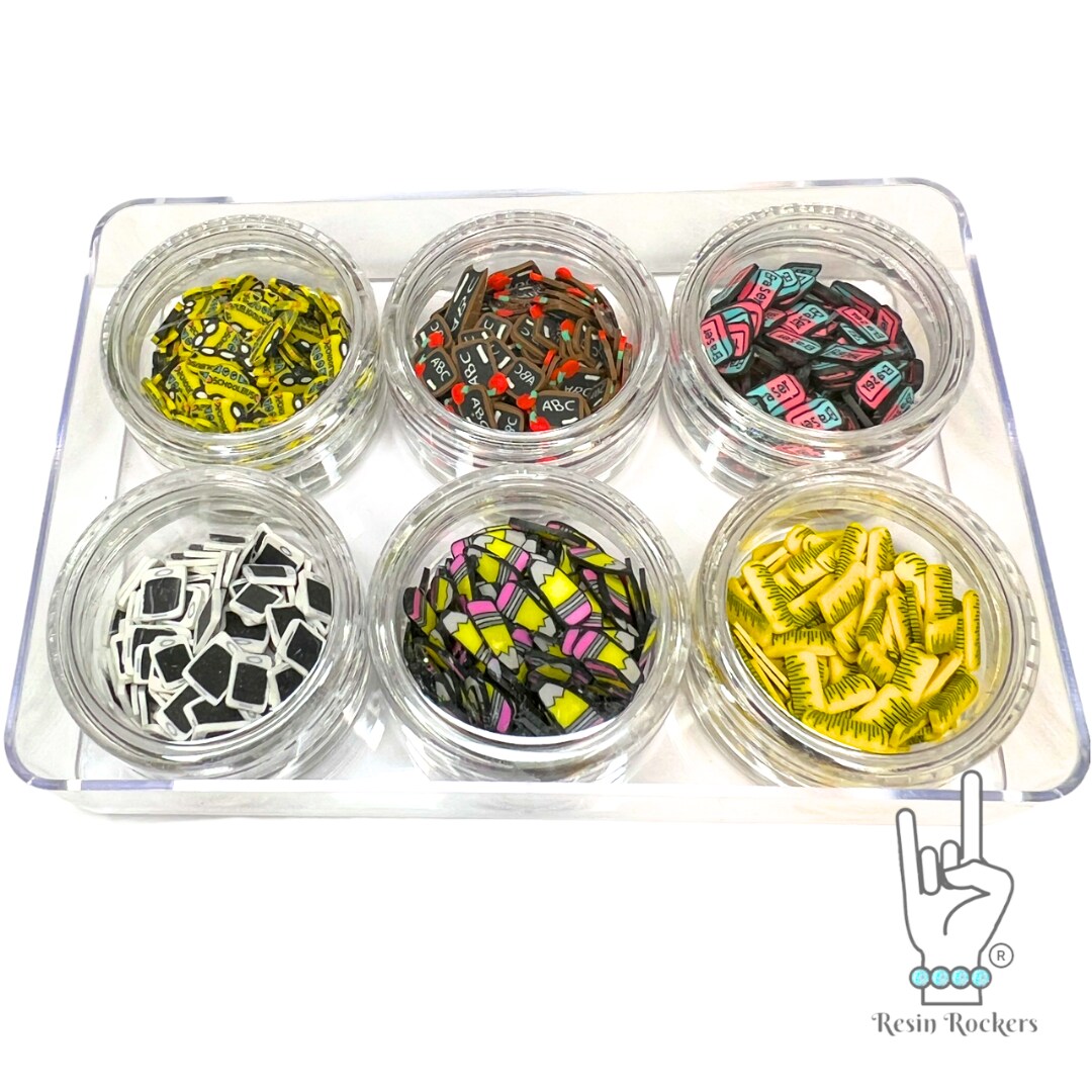 Teacher Life Combo Set of Polymer Clay Pieces for Epoxy and UV Resin Art