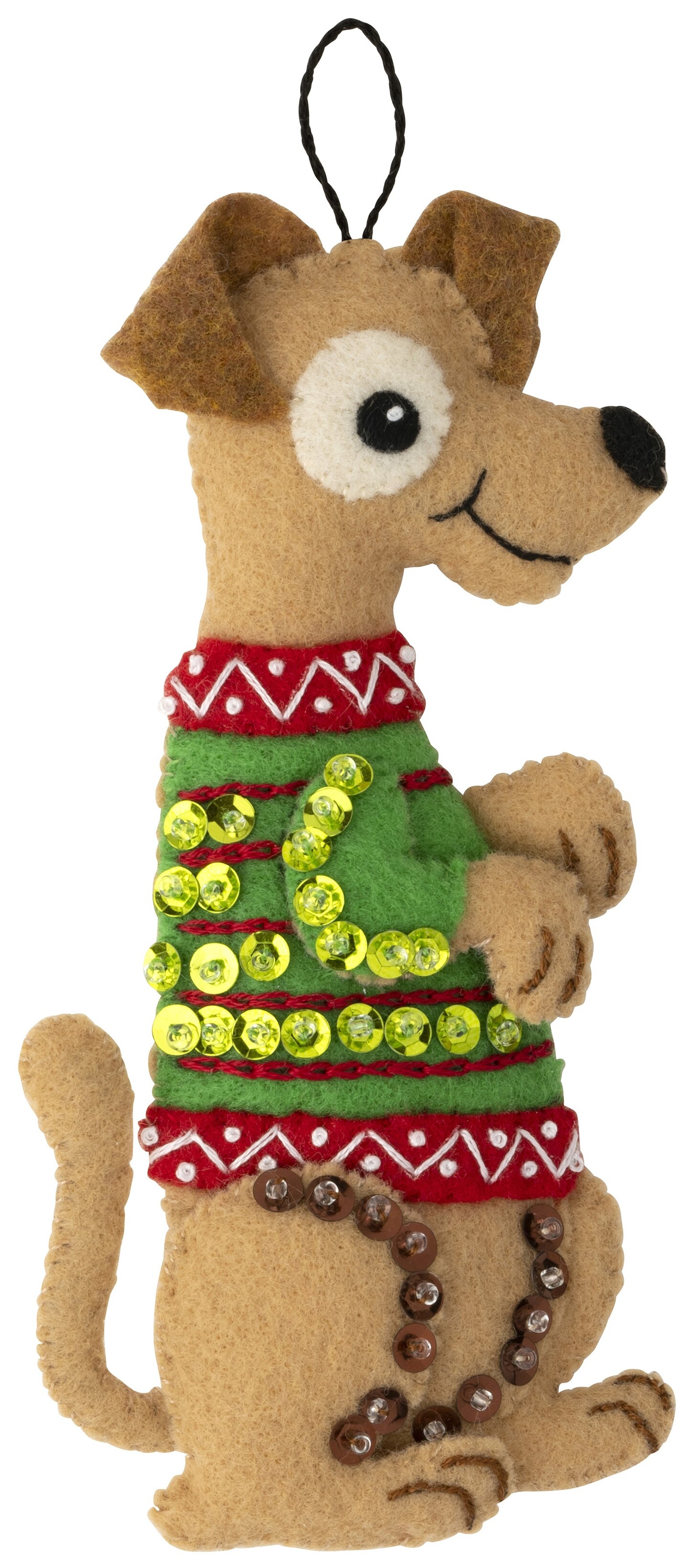 Bucilla Felt Ornaments Applique Kit Set Of 6-Dogs In Ugly Sweaters