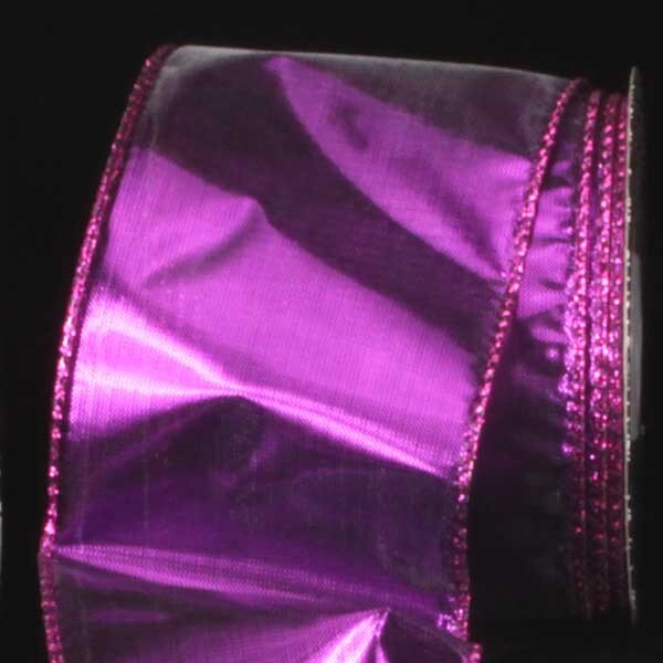 The Ribbon People Purple Shiny Solid Wired Craft Ribbon 3&#x22; x 20 Yards