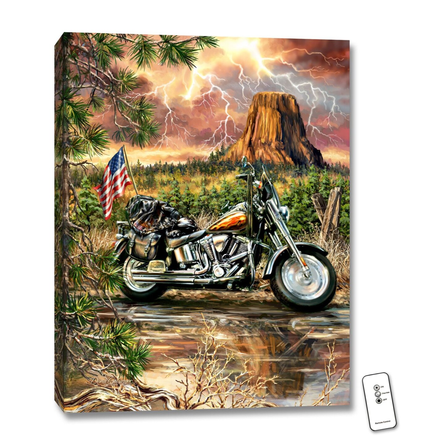 Glow Decor Brown and Green Open Road Wall Art Decor 18" x 24"