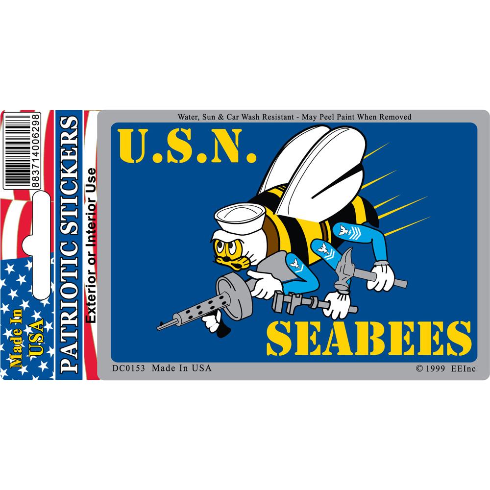 U.S. Navy Seabees Sticker 2-3/4&#x22;X4&#x22;