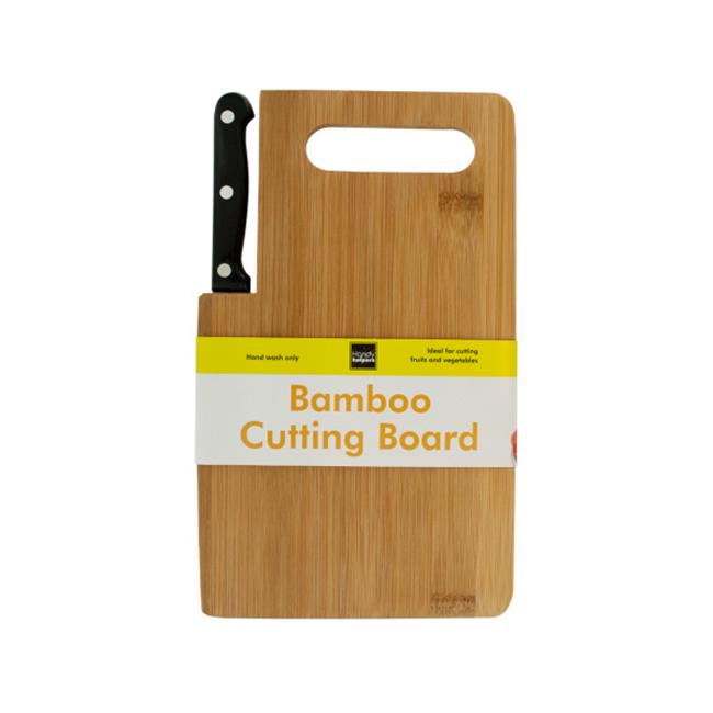 Bulk Buys Bamboo Cutting Board with Built-In Knife, 12 Piece -Pack