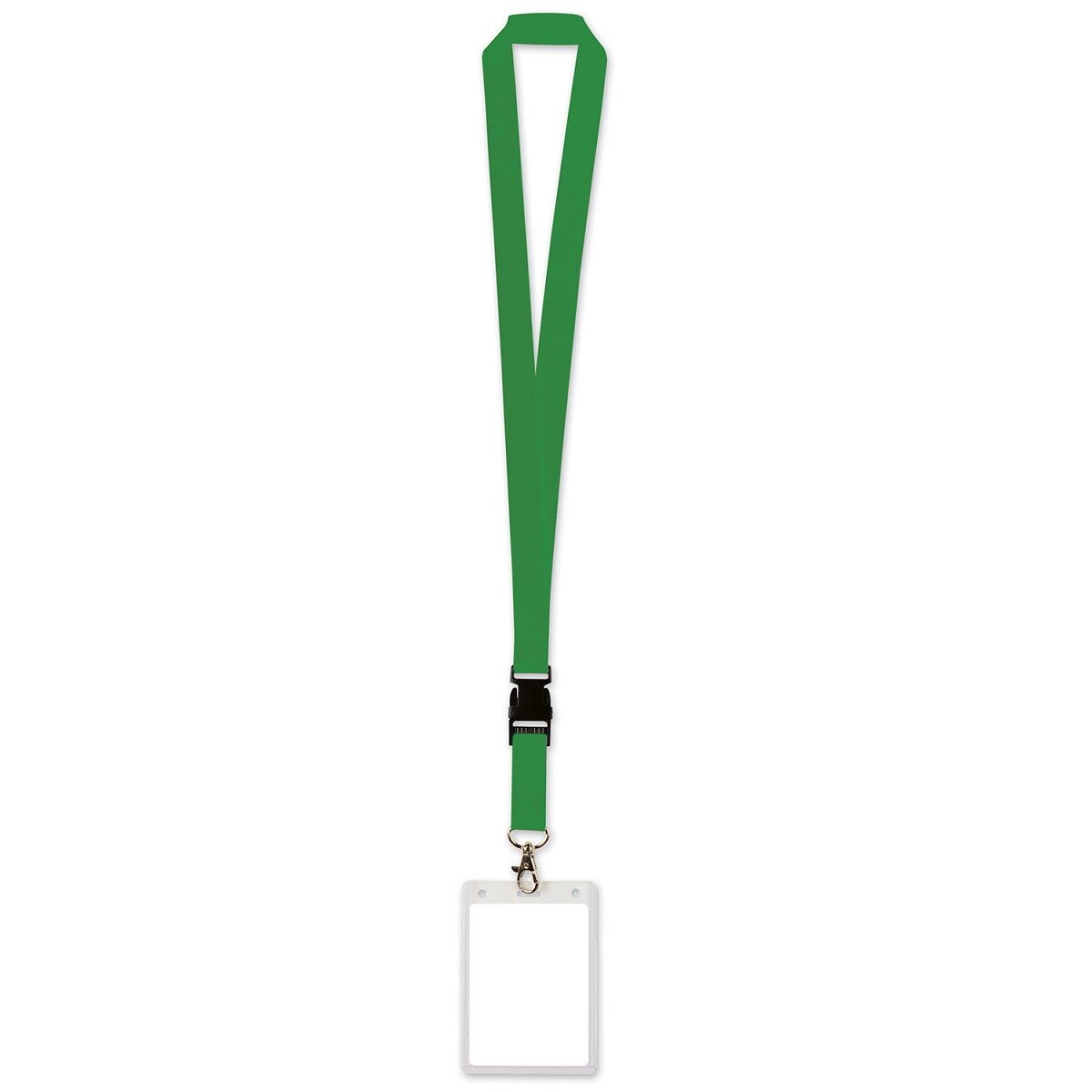 Beistle Pack of 12 Kelly Green Lanyards with Detachable Clips and Card Holders 25&#x22;